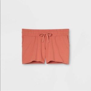 Maternity cotton pull on drawstring shorts